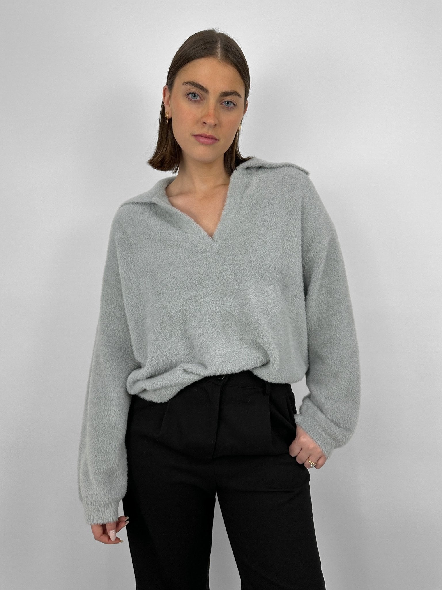 Collared crew neck discount sweater