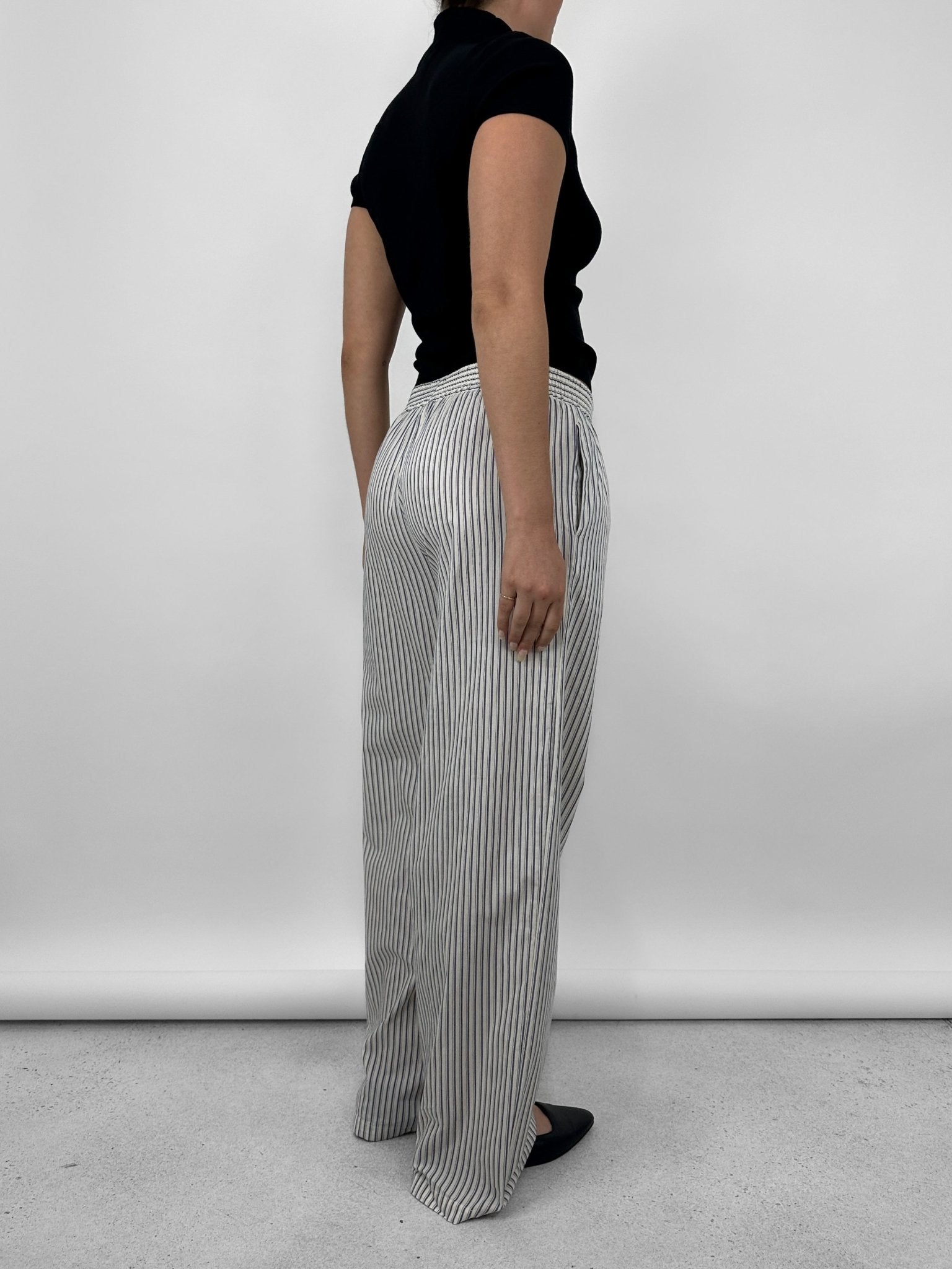 Boxer Style Pinstripe Trousers - Vamp Official