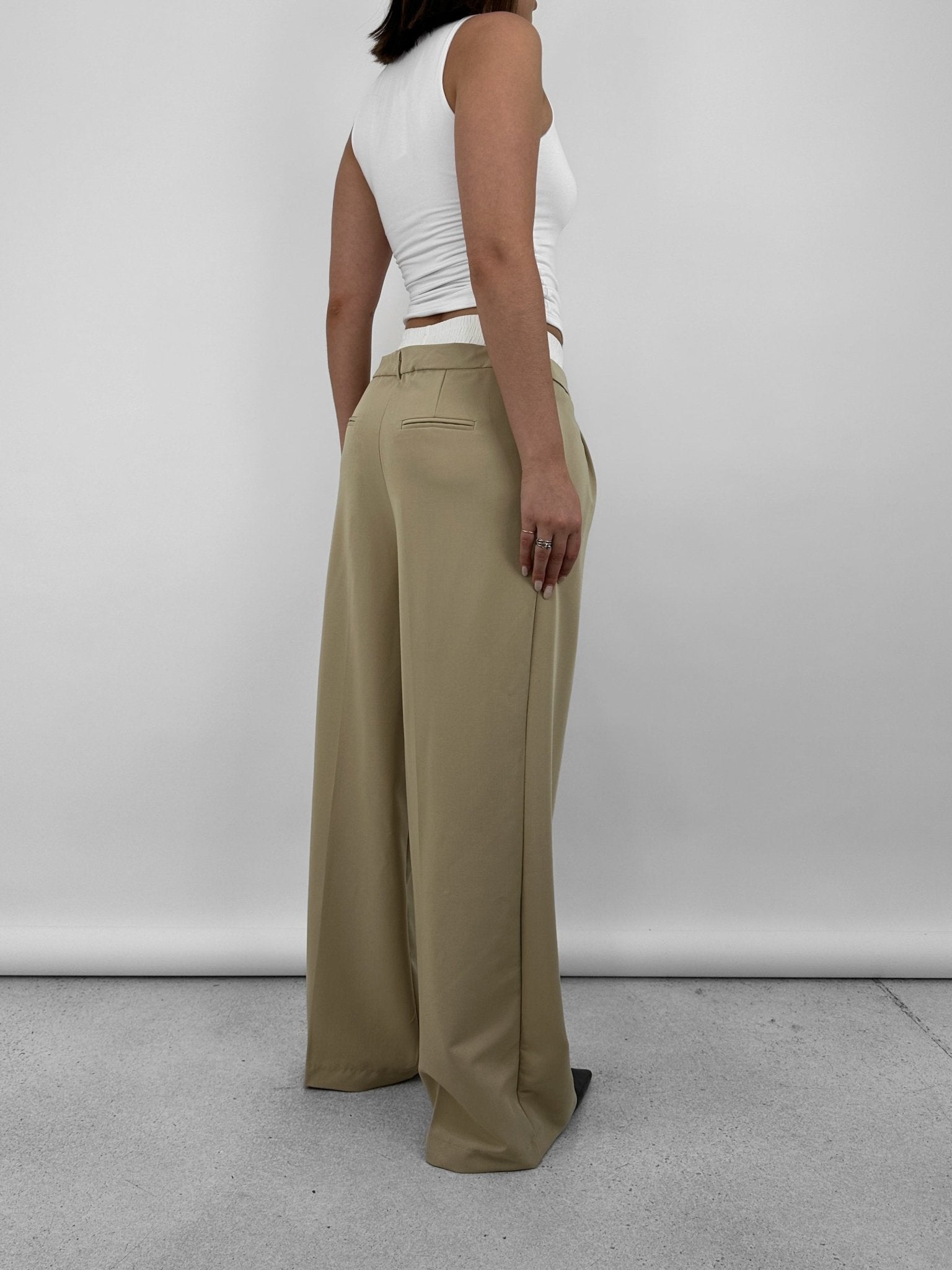 Boxer Waist Wide Leg Trousers - Vamp Official