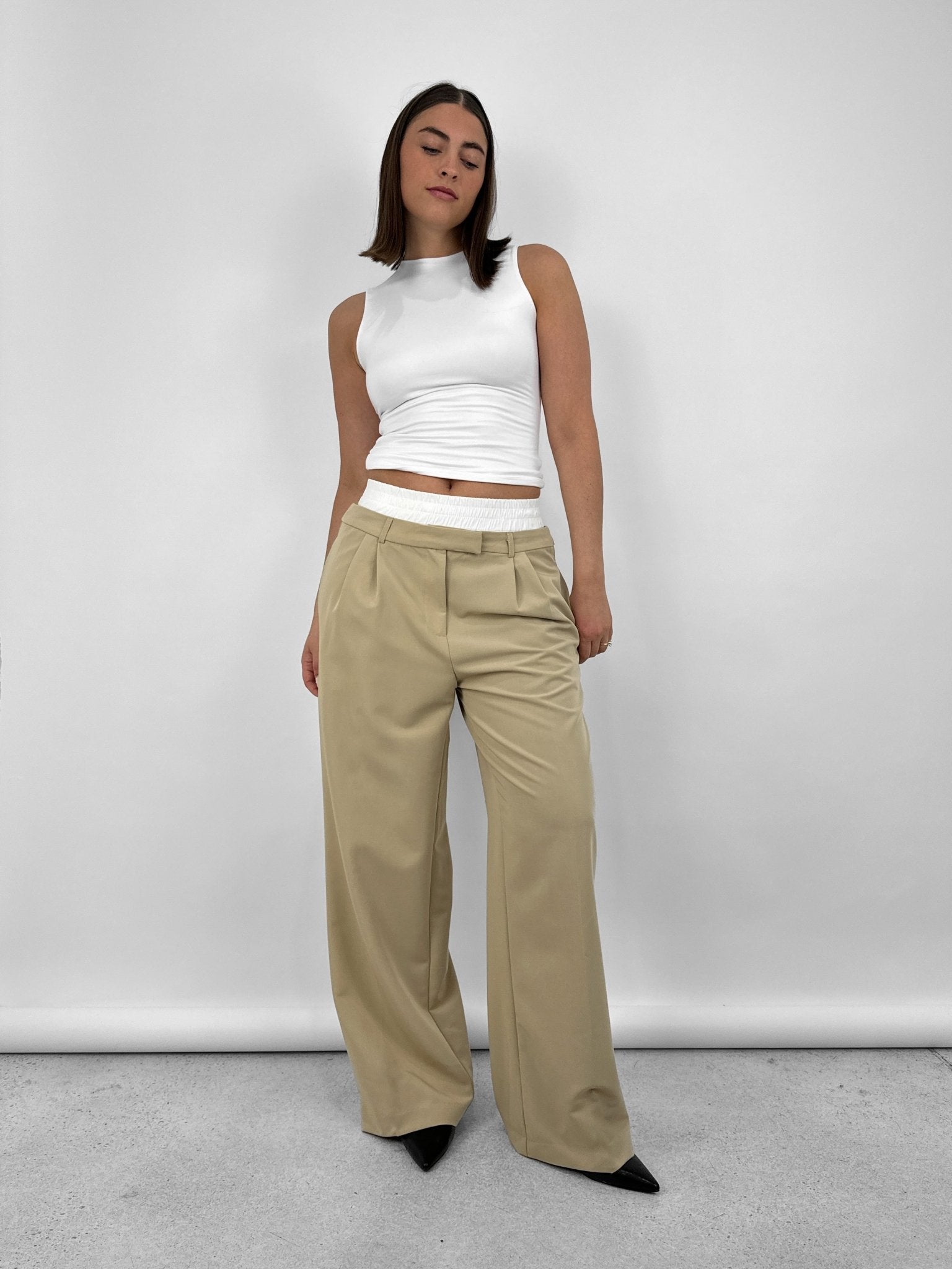 Boxer Waist Wide Leg Trousers - Vamp Official