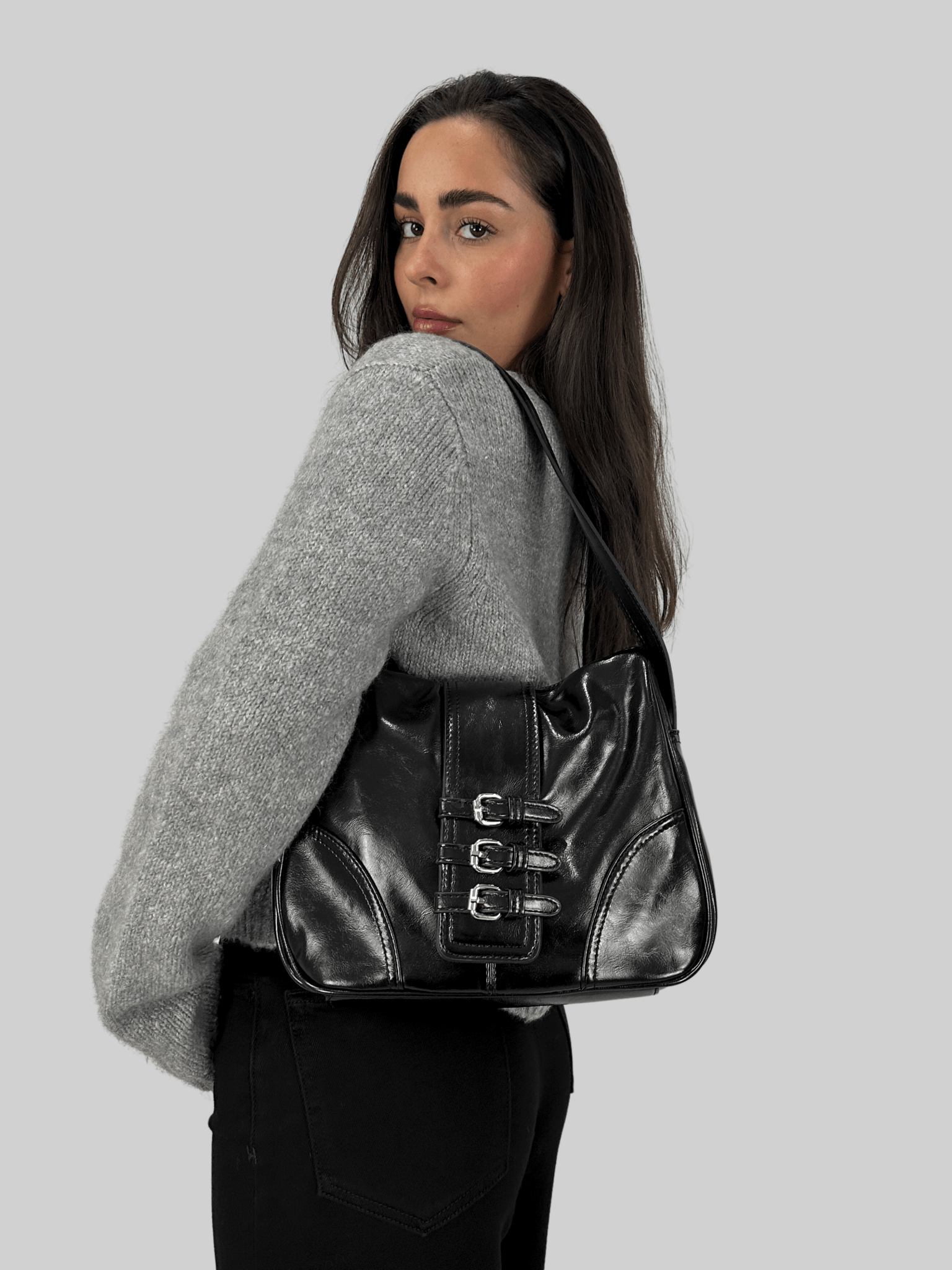 Brooklyn Slouch Buckle Bag - Vamp Official