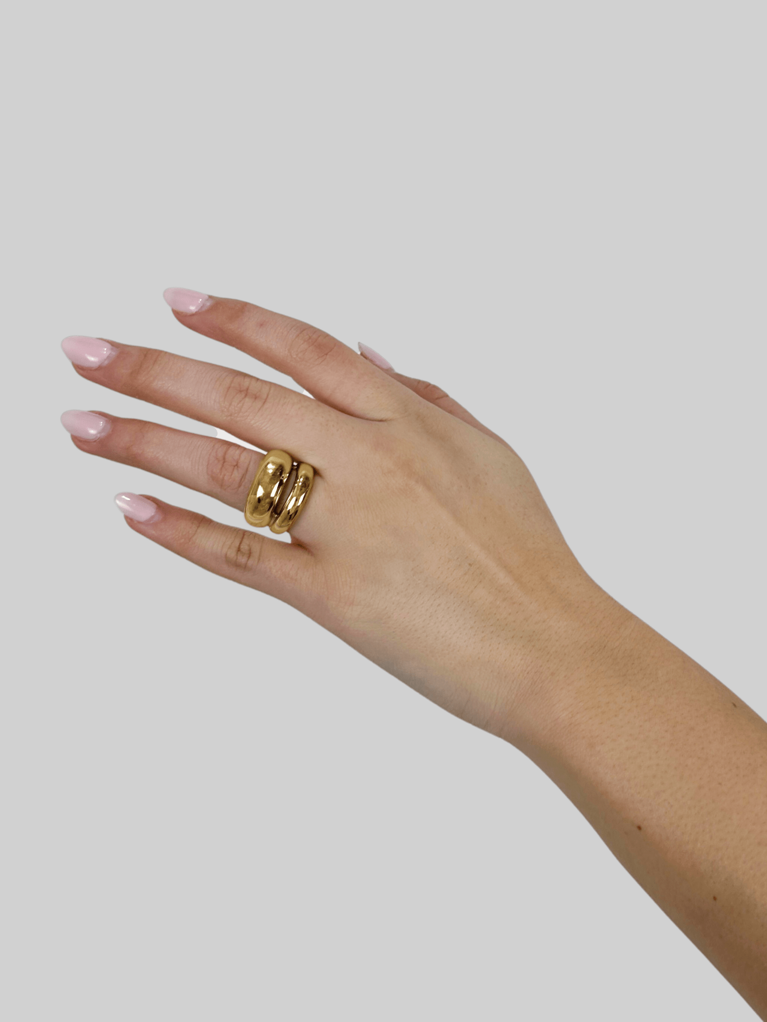 Chunky Double Dome Ring - Vamp Official