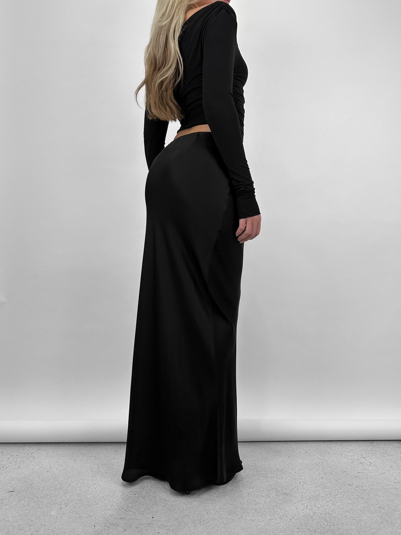 Classic Satin Maxi Skirt - Vamp Official