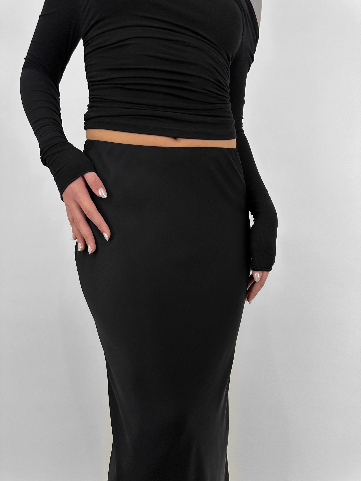 Classic Satin Maxi Skirt - Vamp Official