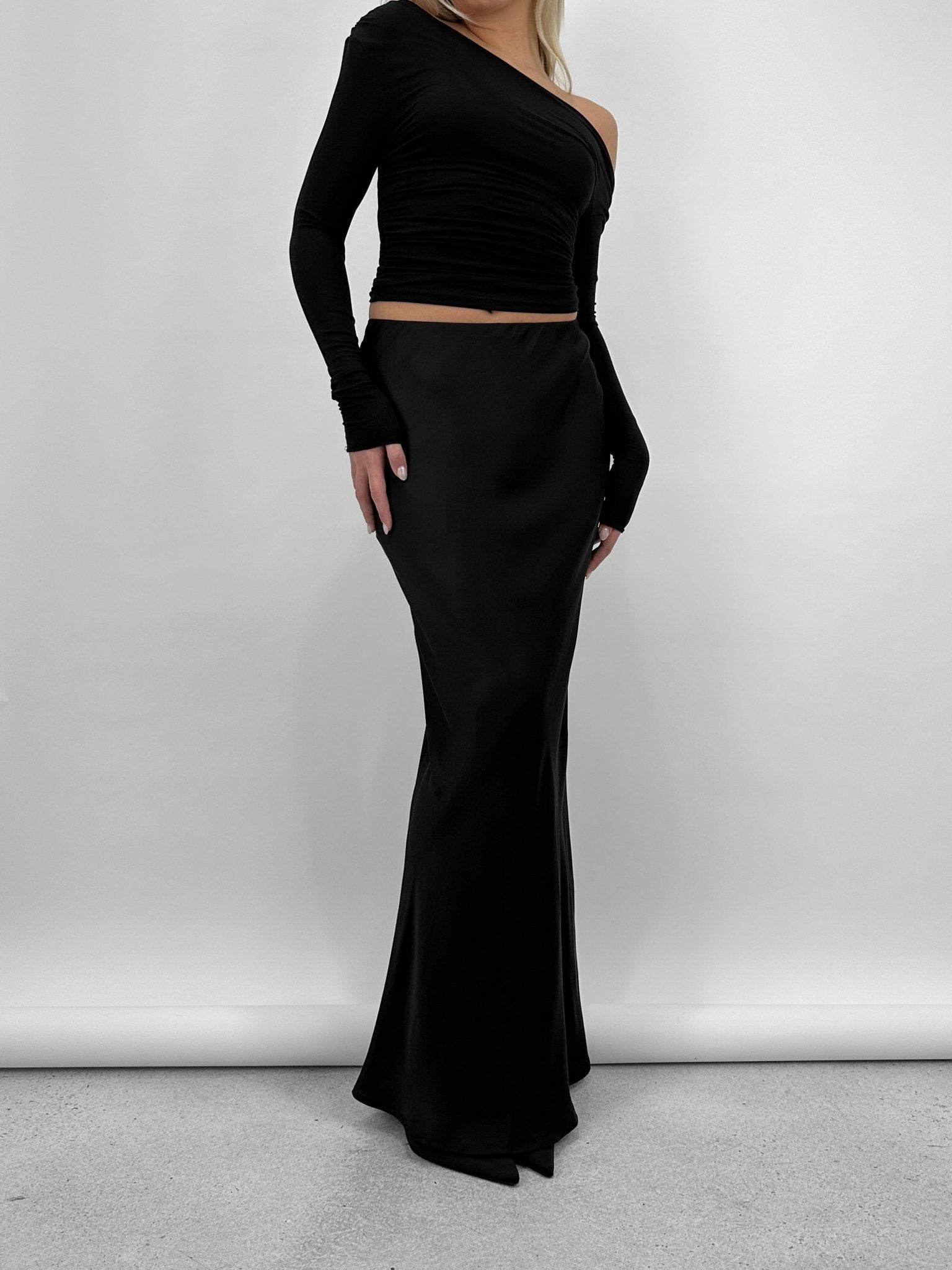 Classic Satin Maxi Skirt - Vamp Official