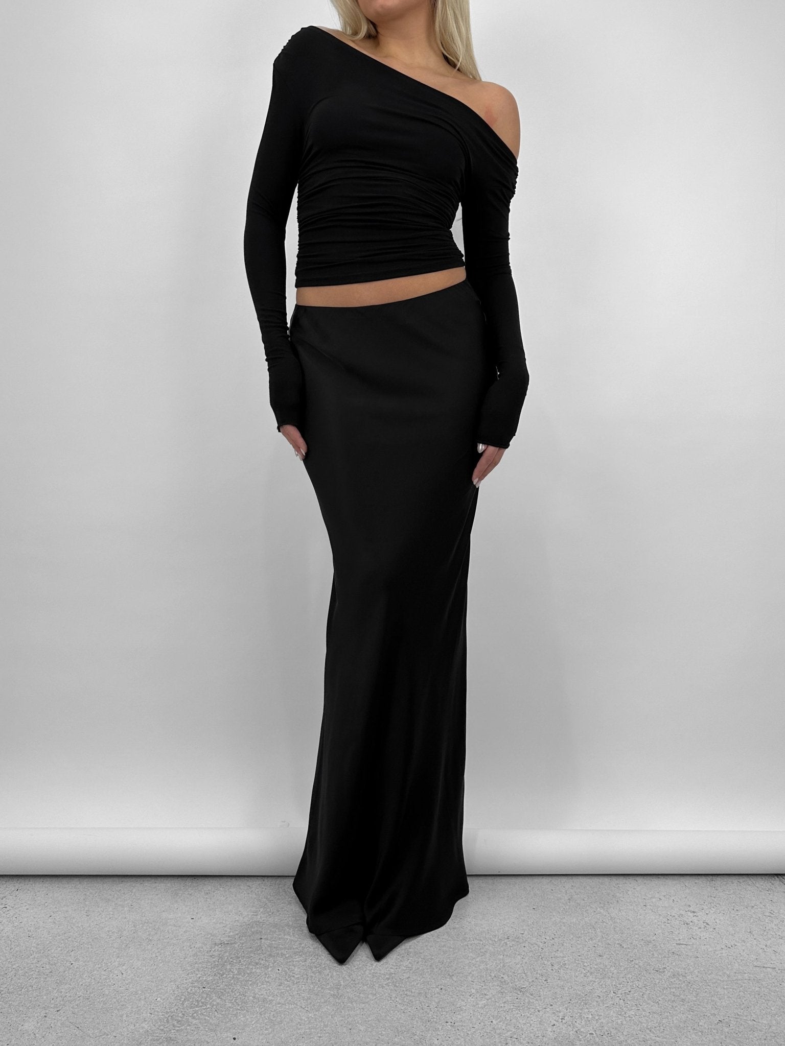 Classic Satin Maxi Skirt - Vamp Official