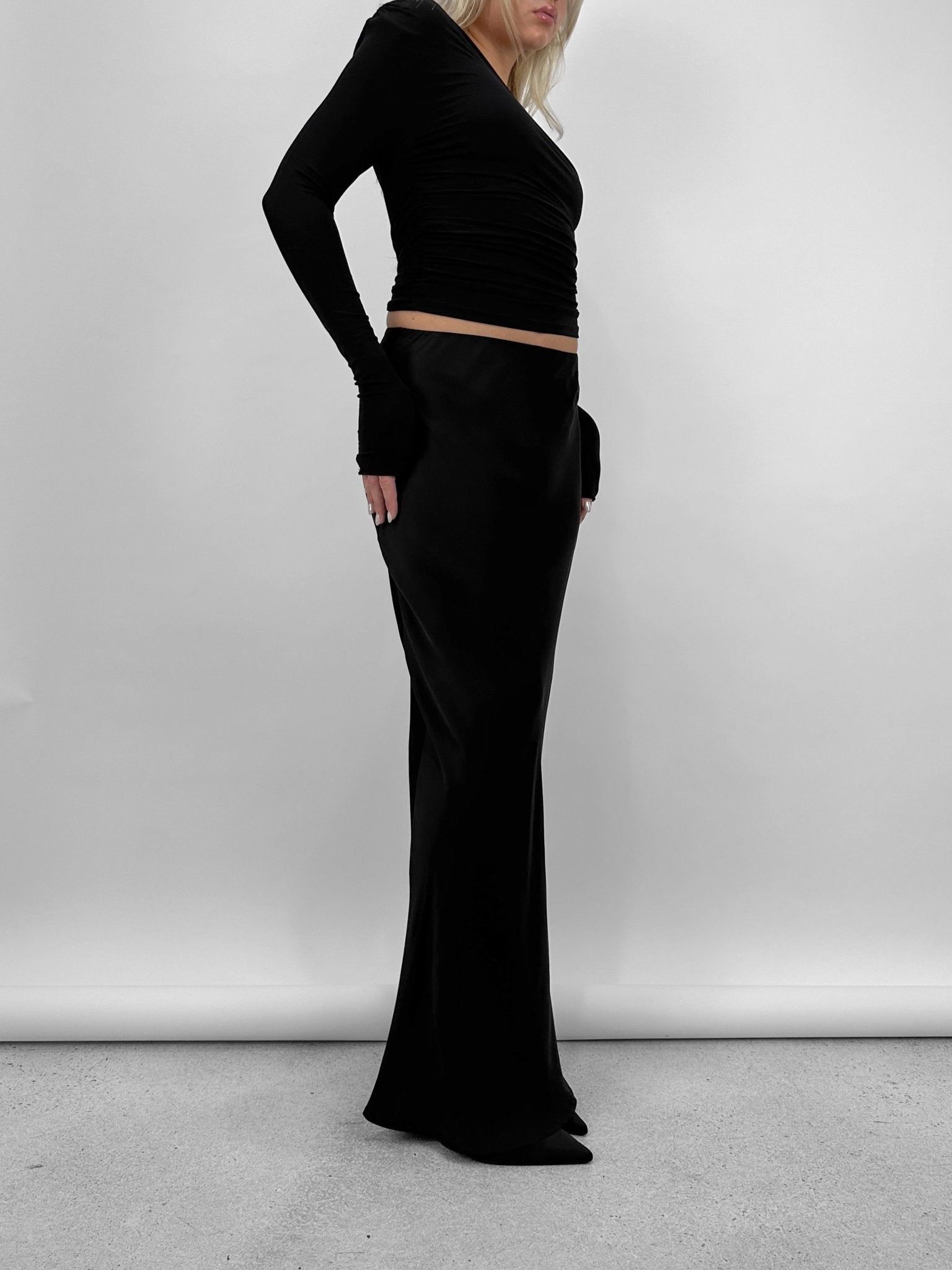 Classic Satin Maxi Skirt - Vamp Official