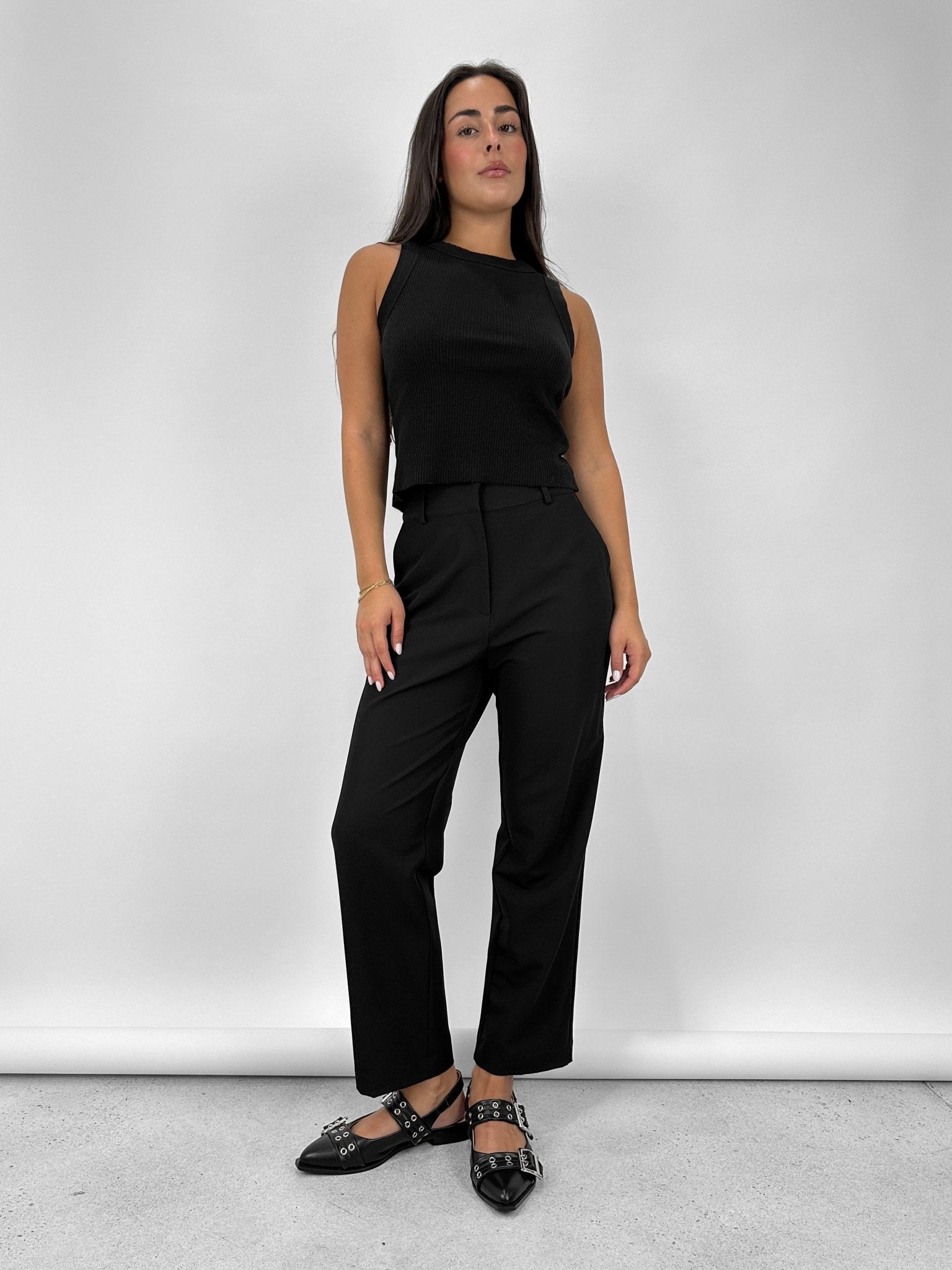 High Rise Straight Cigarette Trouser Pant - Vamp Official