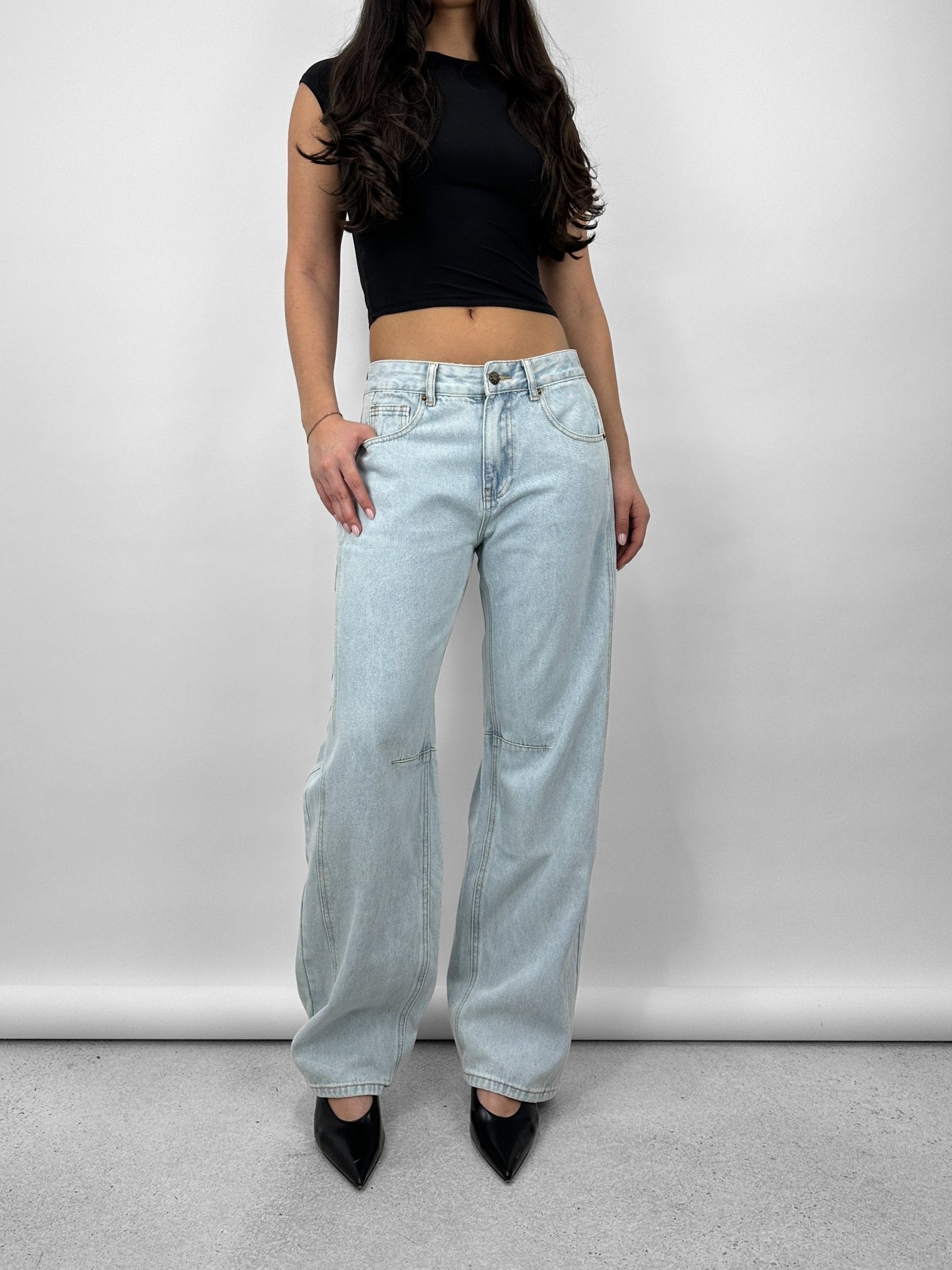 Mid Rise Relaxed Baggy Jeans - Vamp Official