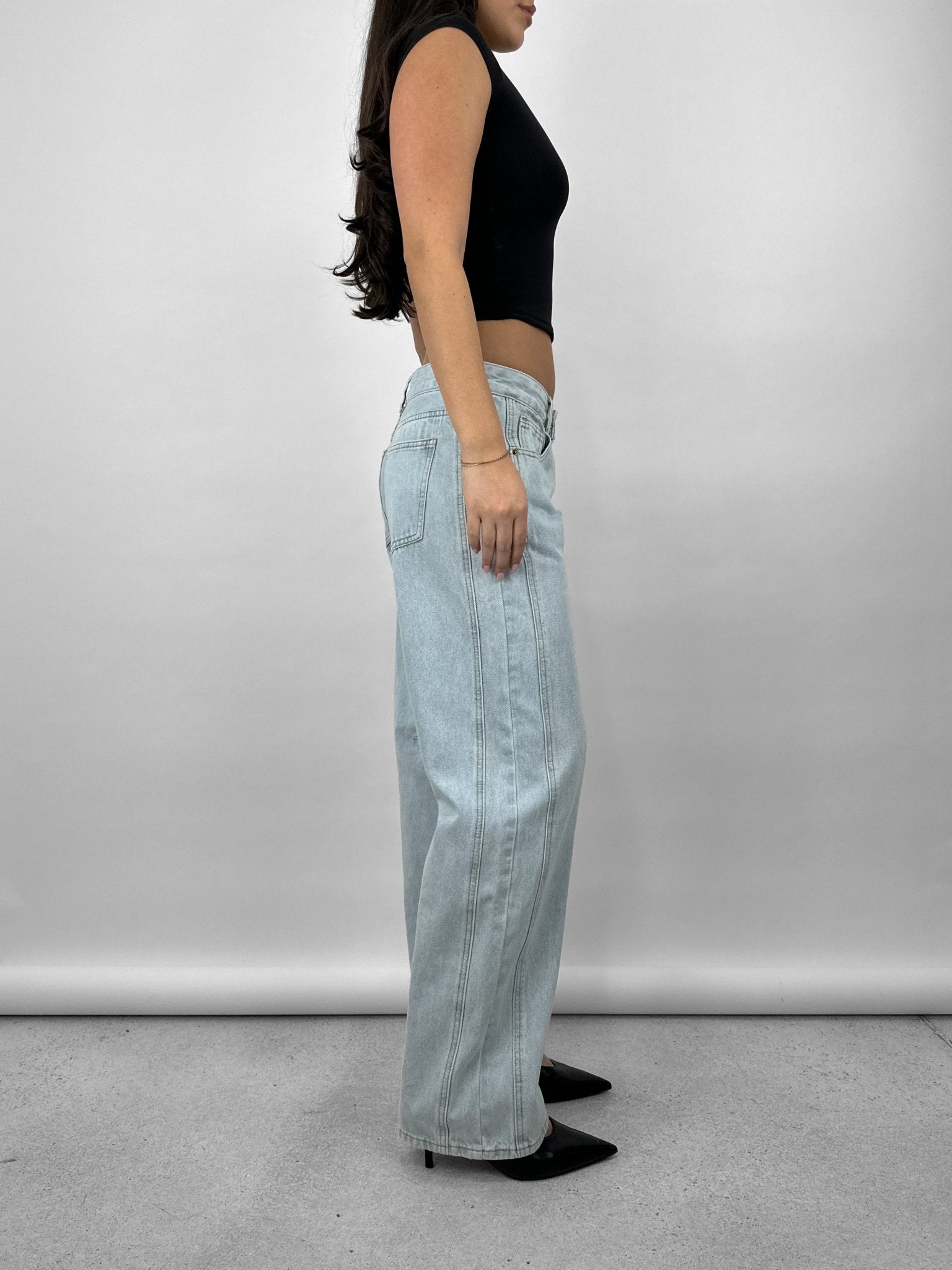 Mid Rise Relaxed Baggy Jeans - Vamp Official