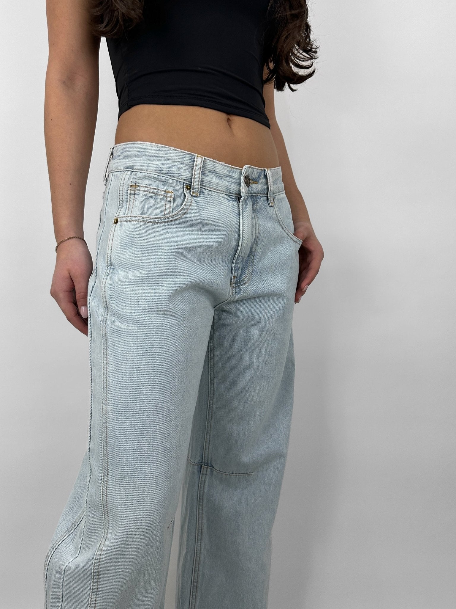 Mid Rise Relaxed Baggy Jeans - Vamp Official