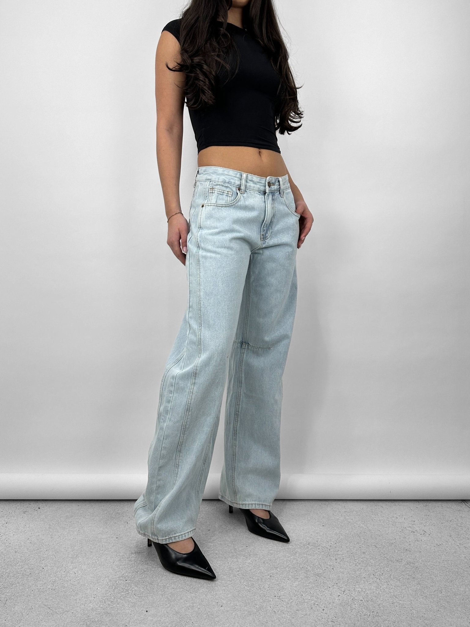 Mid Rise Relaxed Baggy Jeans - Vamp Official