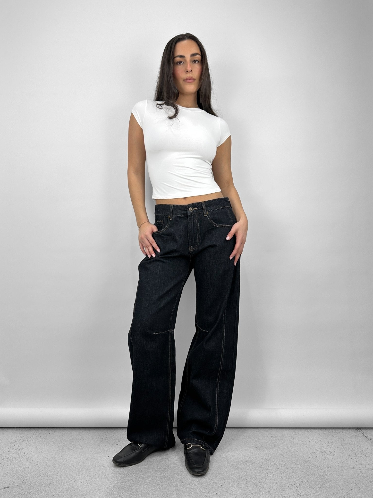 Mid Rise Relaxed Baggy Jeans - Vamp Official