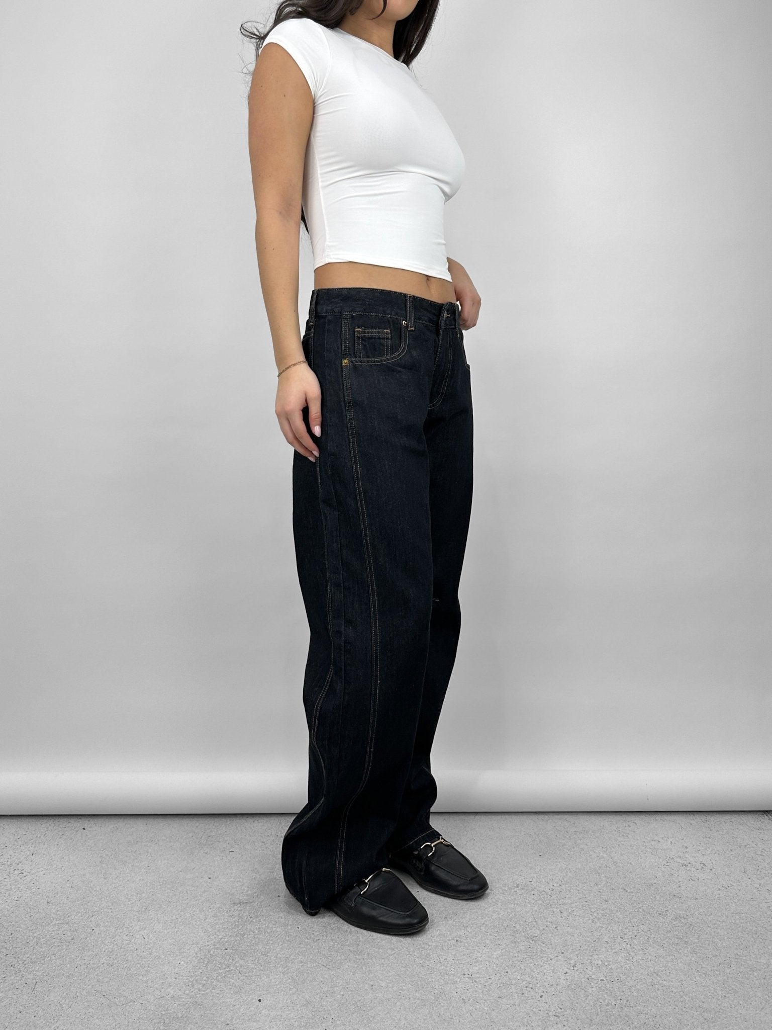 Mid Rise Relaxed Baggy Jeans - Vamp Official