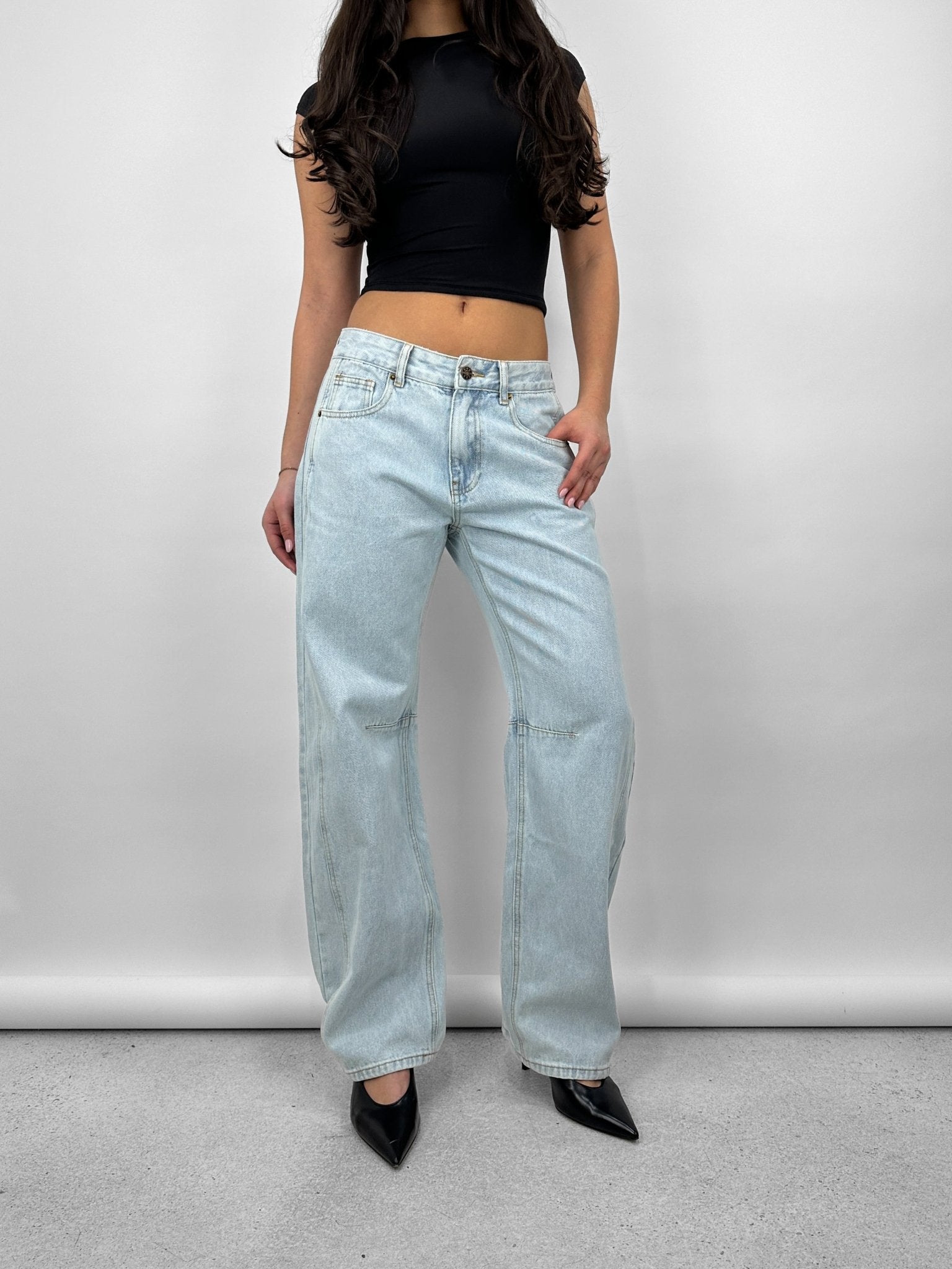 Mid Rise Relaxed Baggy Jeans - Vamp Official