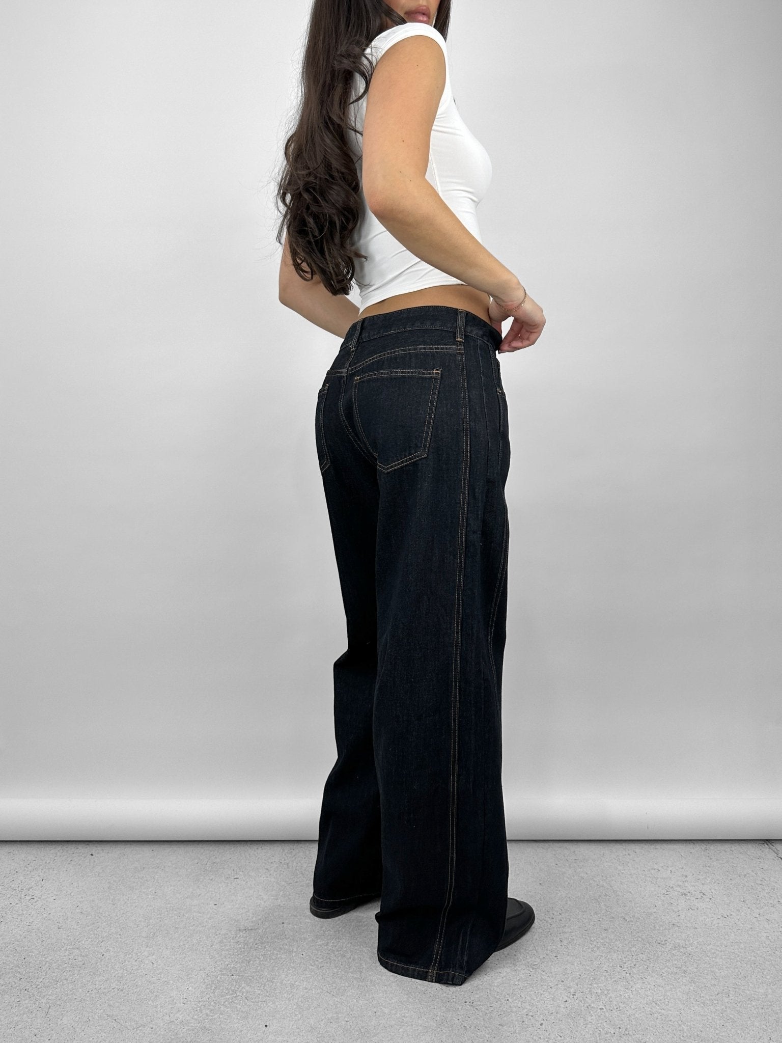 Mid Rise Relaxed Baggy Jeans - Vamp Official