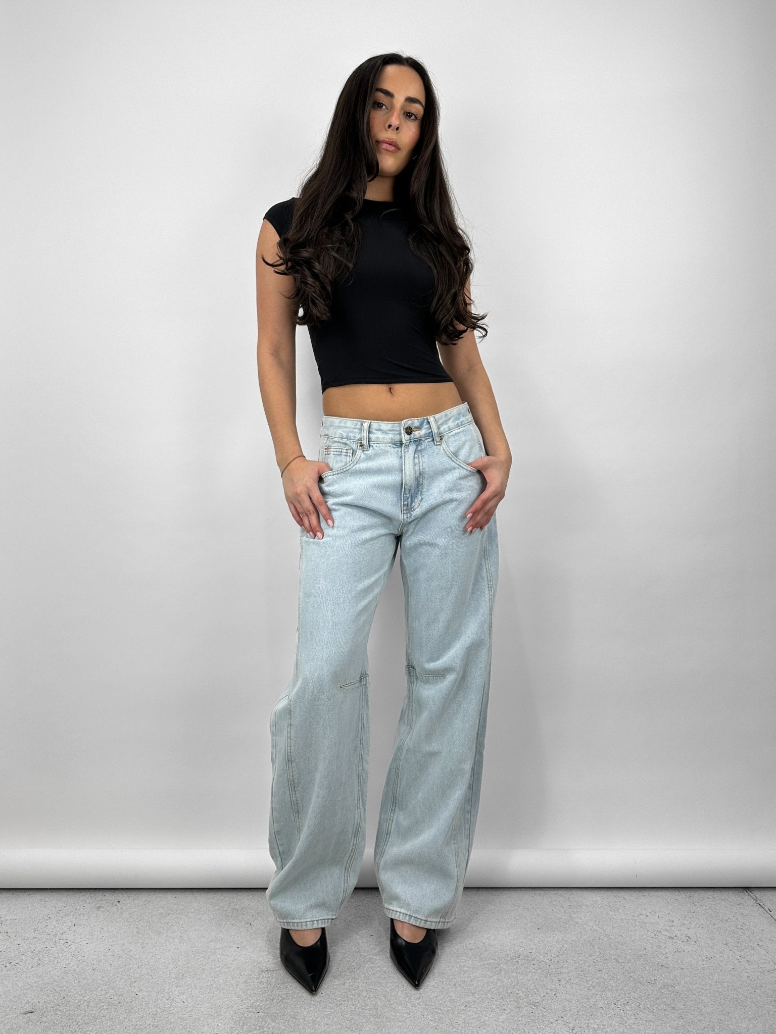 Mid Rise Relaxed Baggy Jeans - Vamp Official