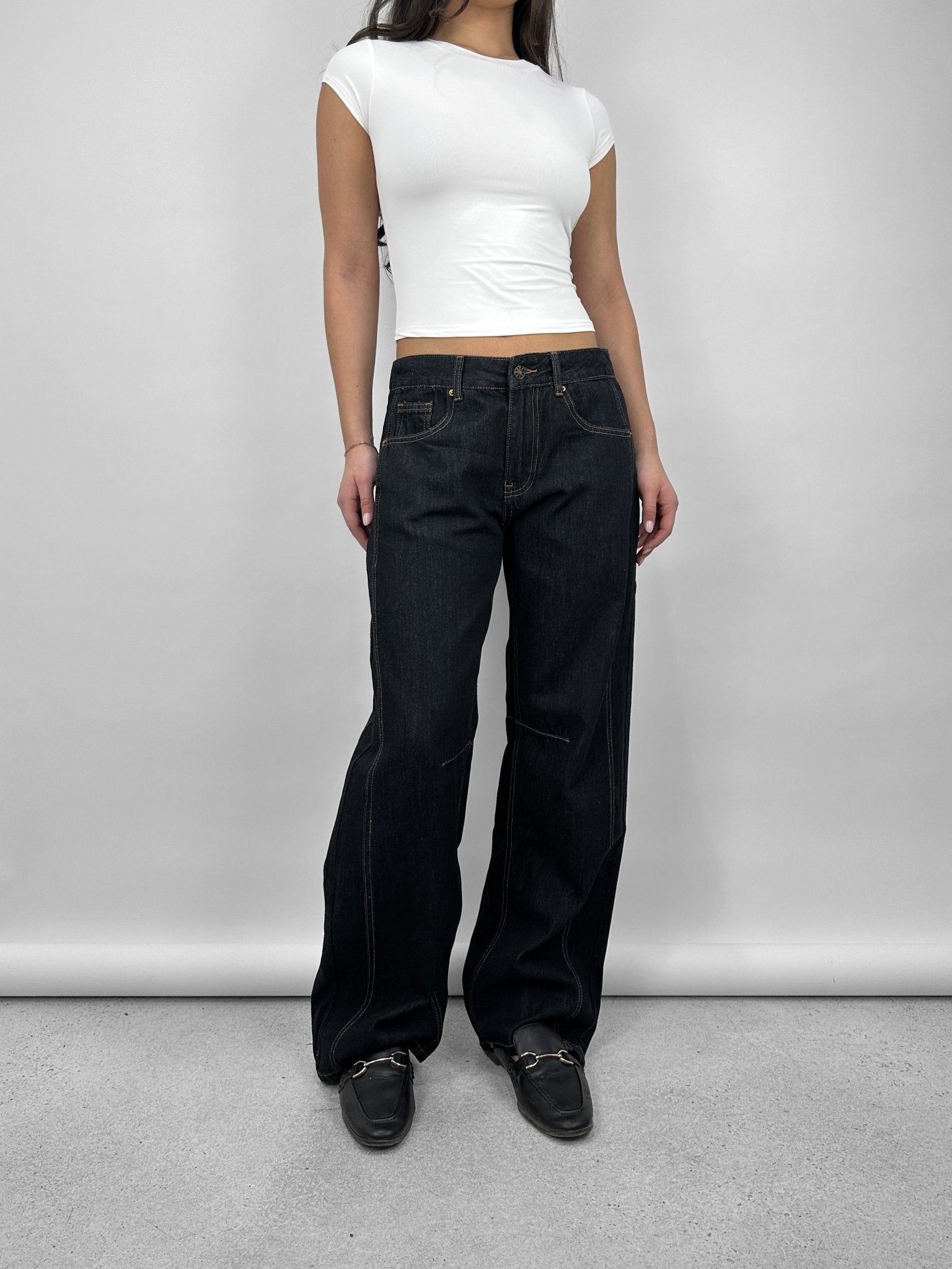 Mid Rise Relaxed Baggy Jeans - Vamp Official