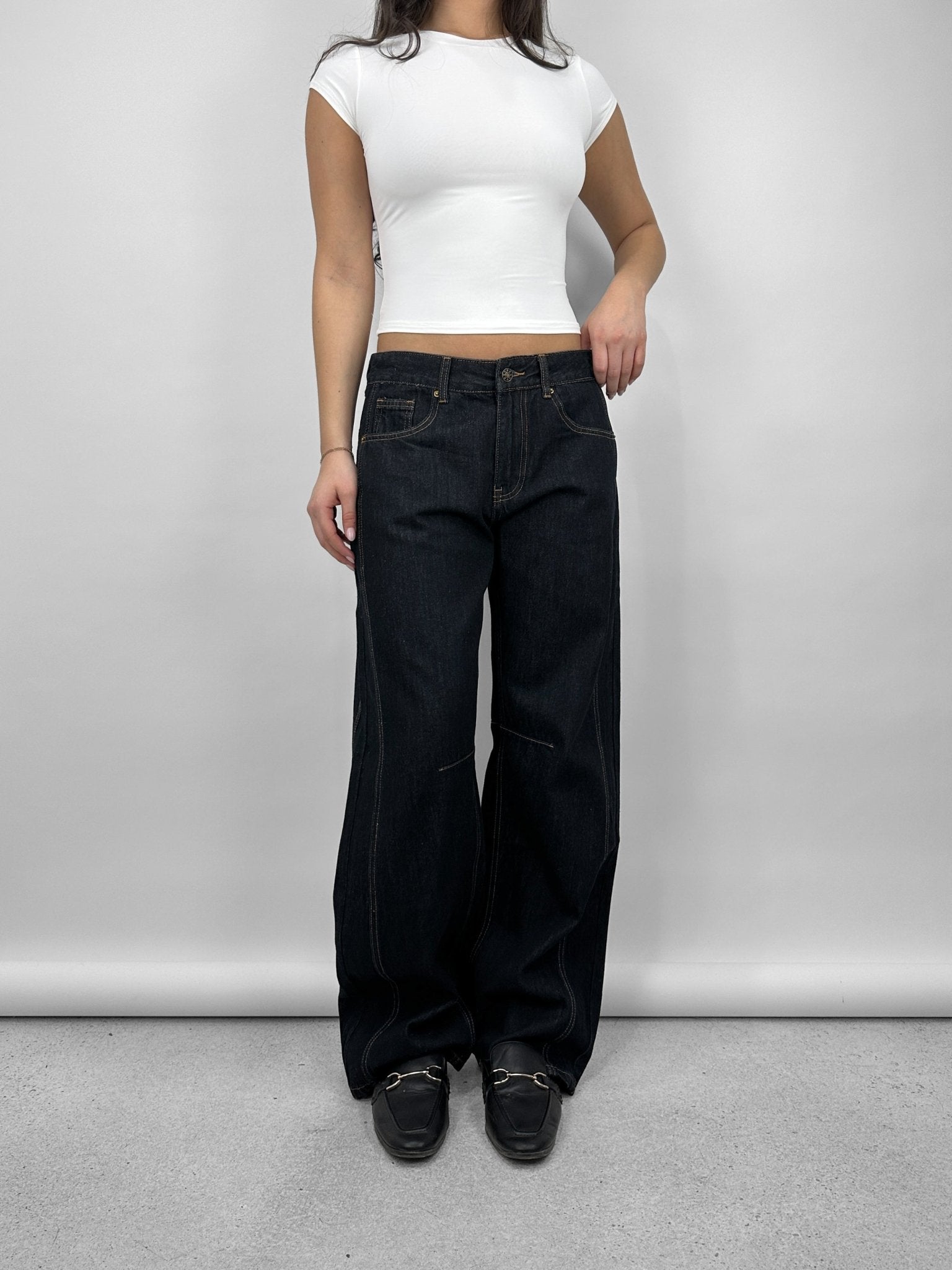 Mid Rise Relaxed Baggy Jeans - Vamp Official