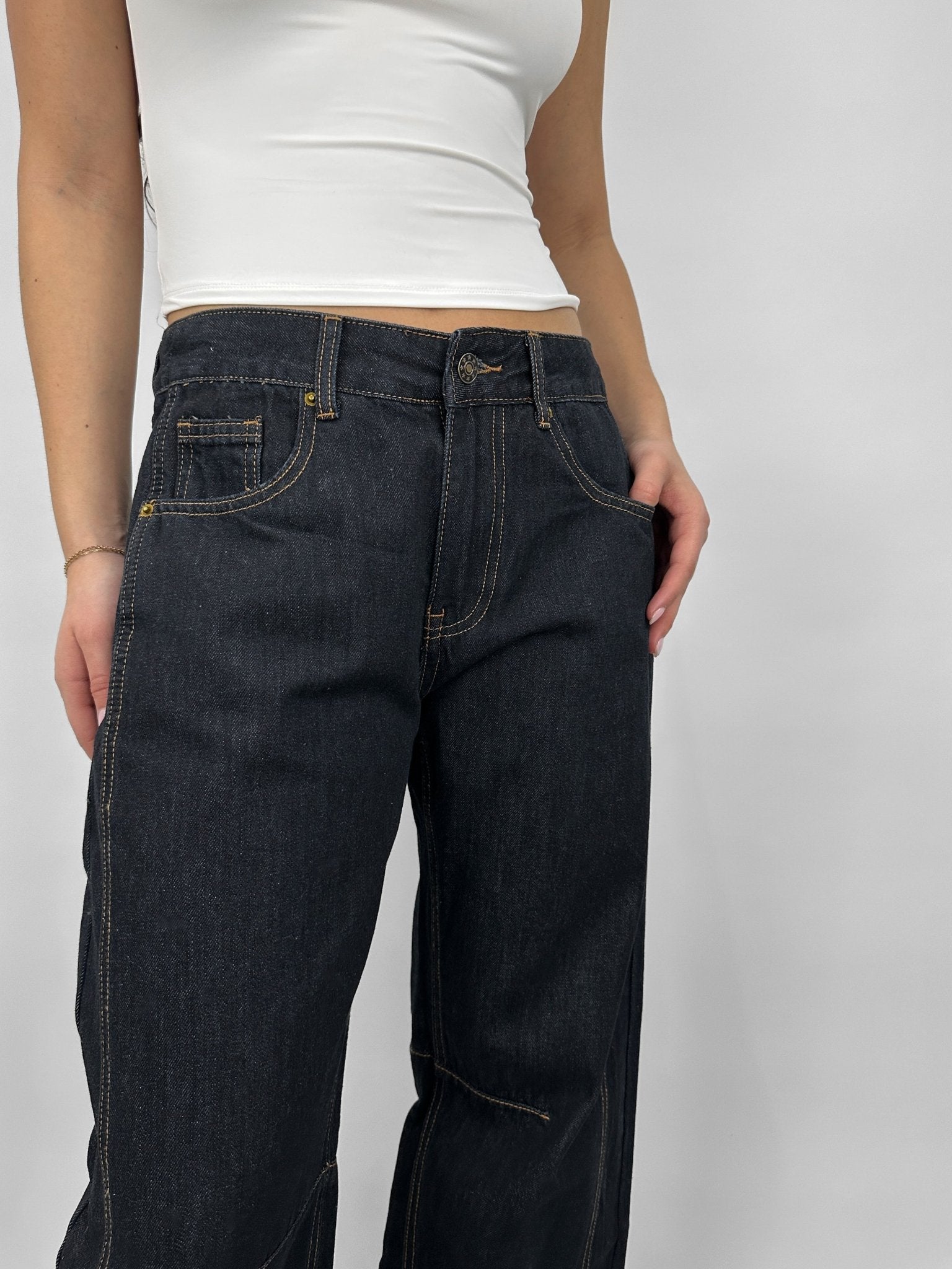 Mid Rise Relaxed Baggy Jeans - Vamp Official