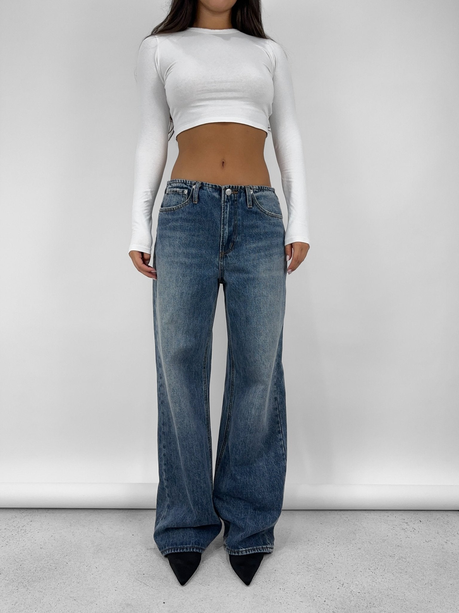 No Waistband Low Baggy Jeans - Vamp Official