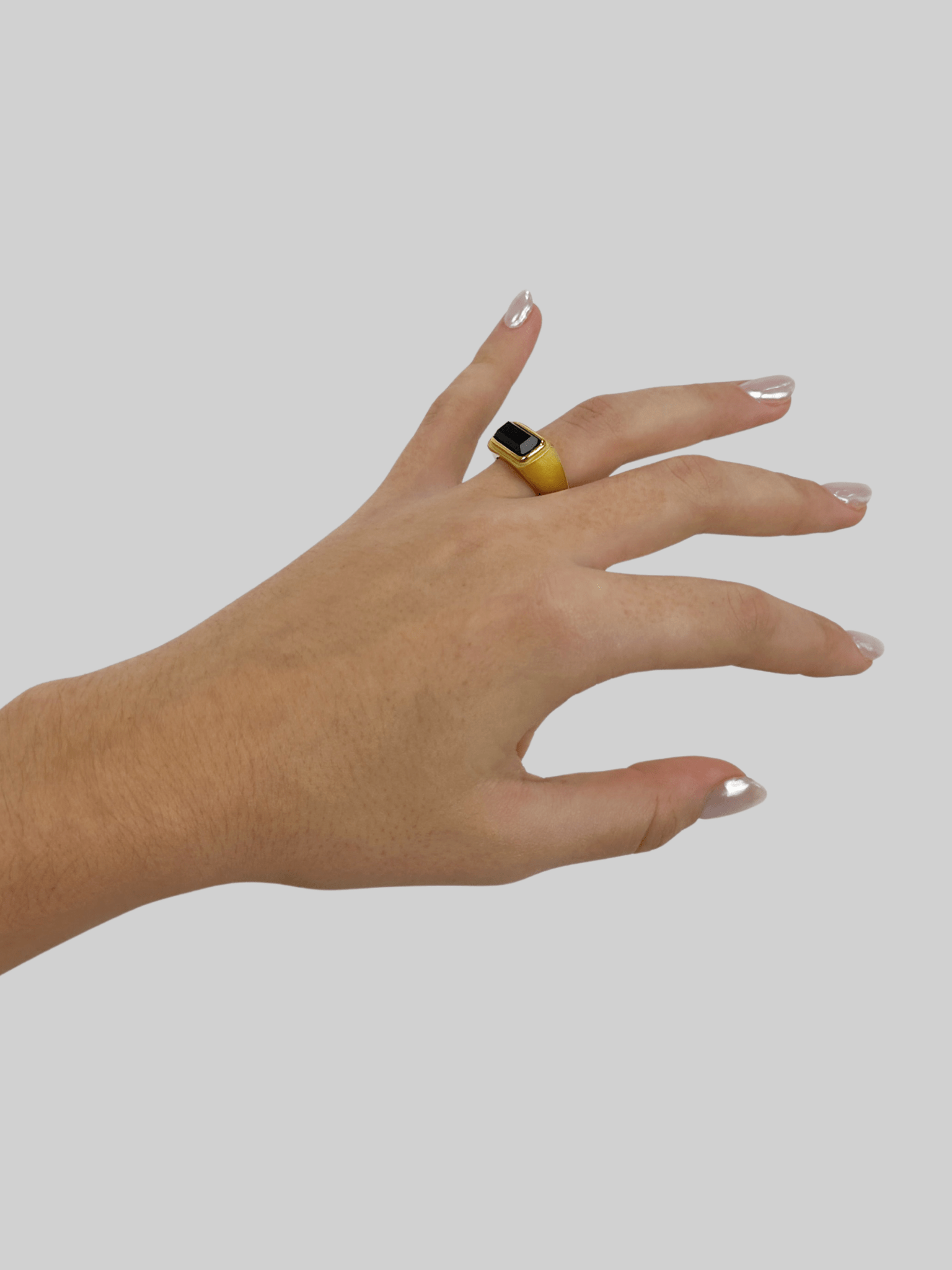 Rectangle Gemstone Signet Ring - Vamp Official