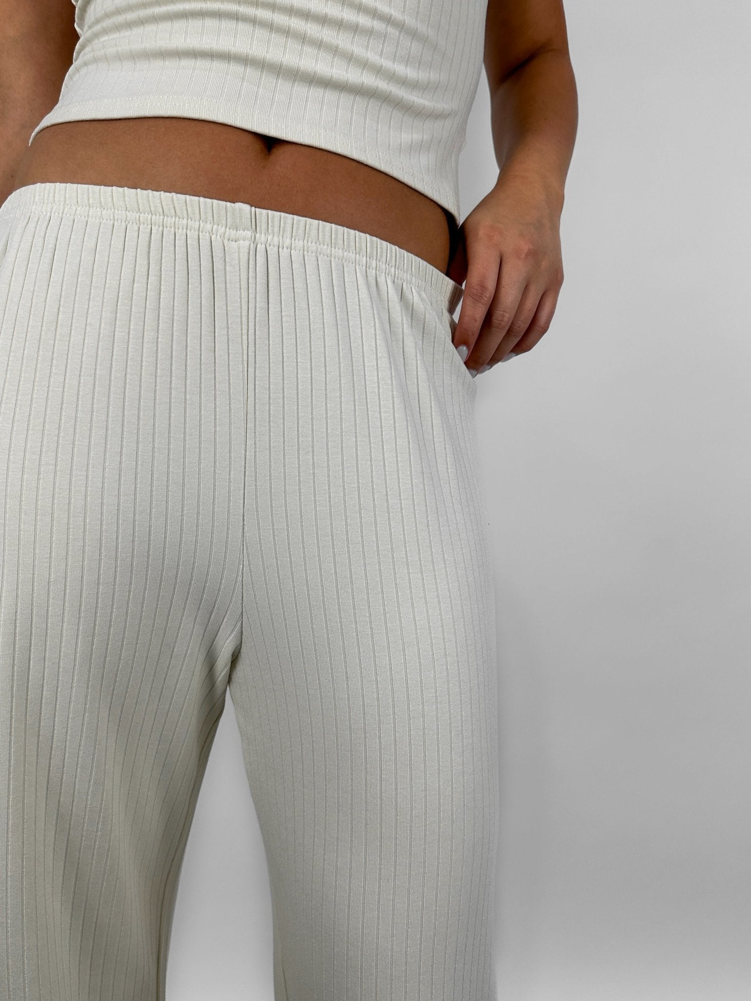 Ribbed Wide Leg Pants - Vamp Official