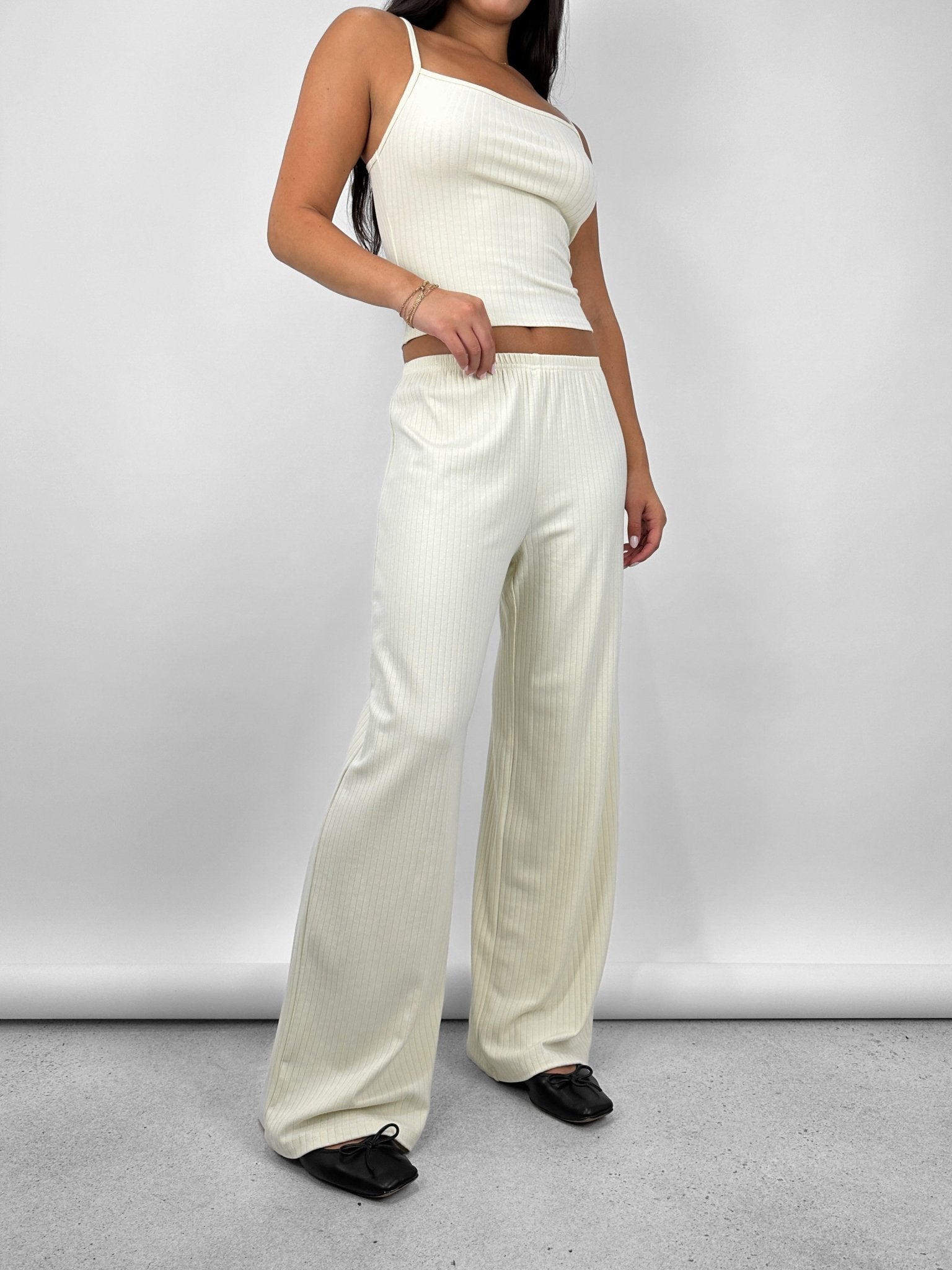 Ribbed Wide Leg Pants - Vamp Official