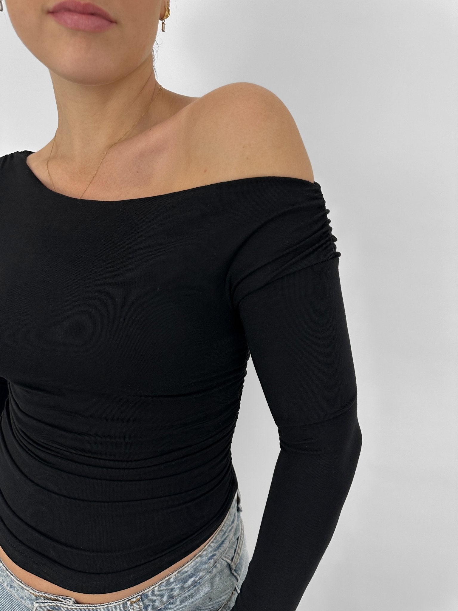 Ruched top long sleeve online