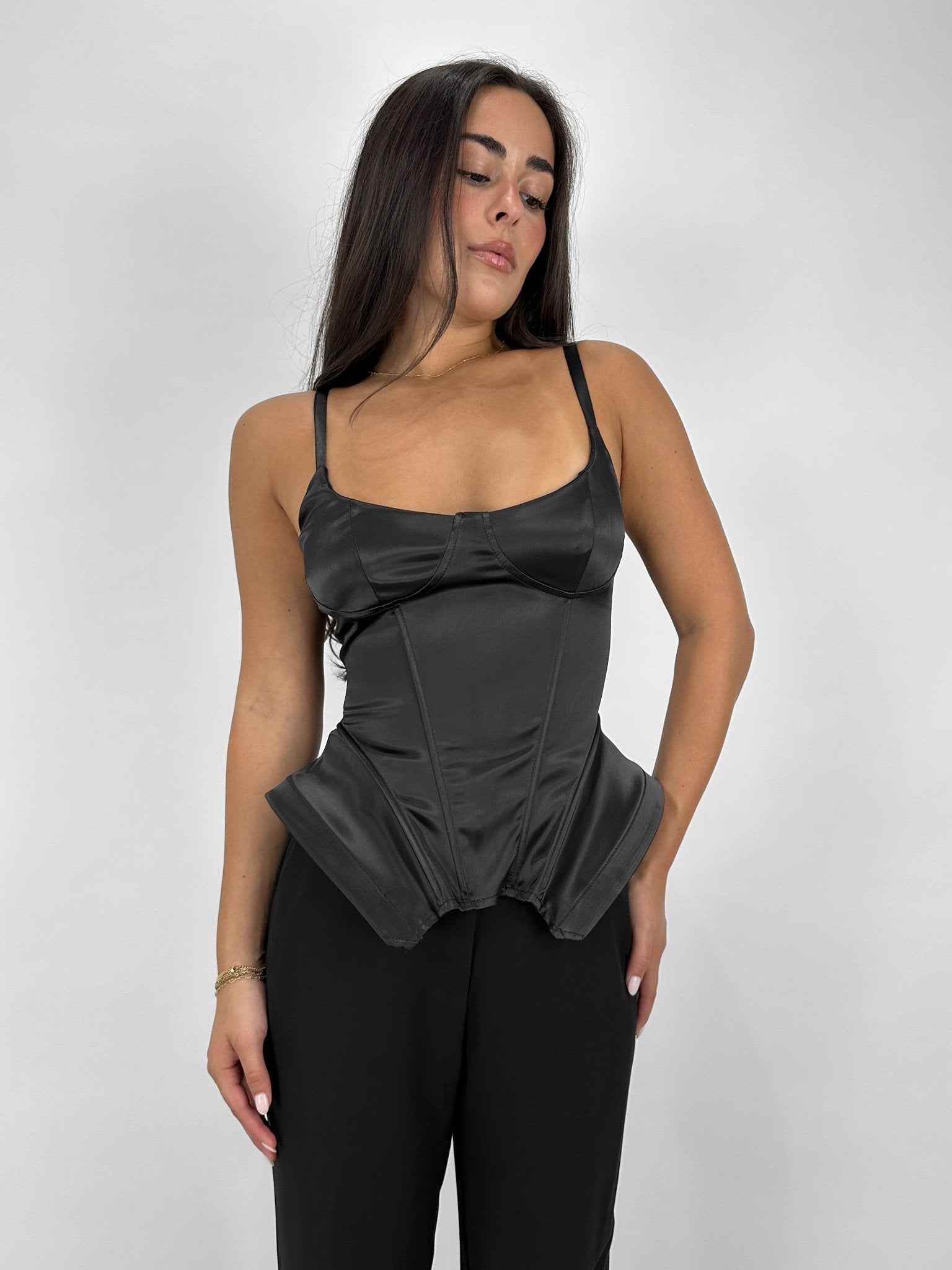 Satin Hourglass Corset Top - Vamp Official