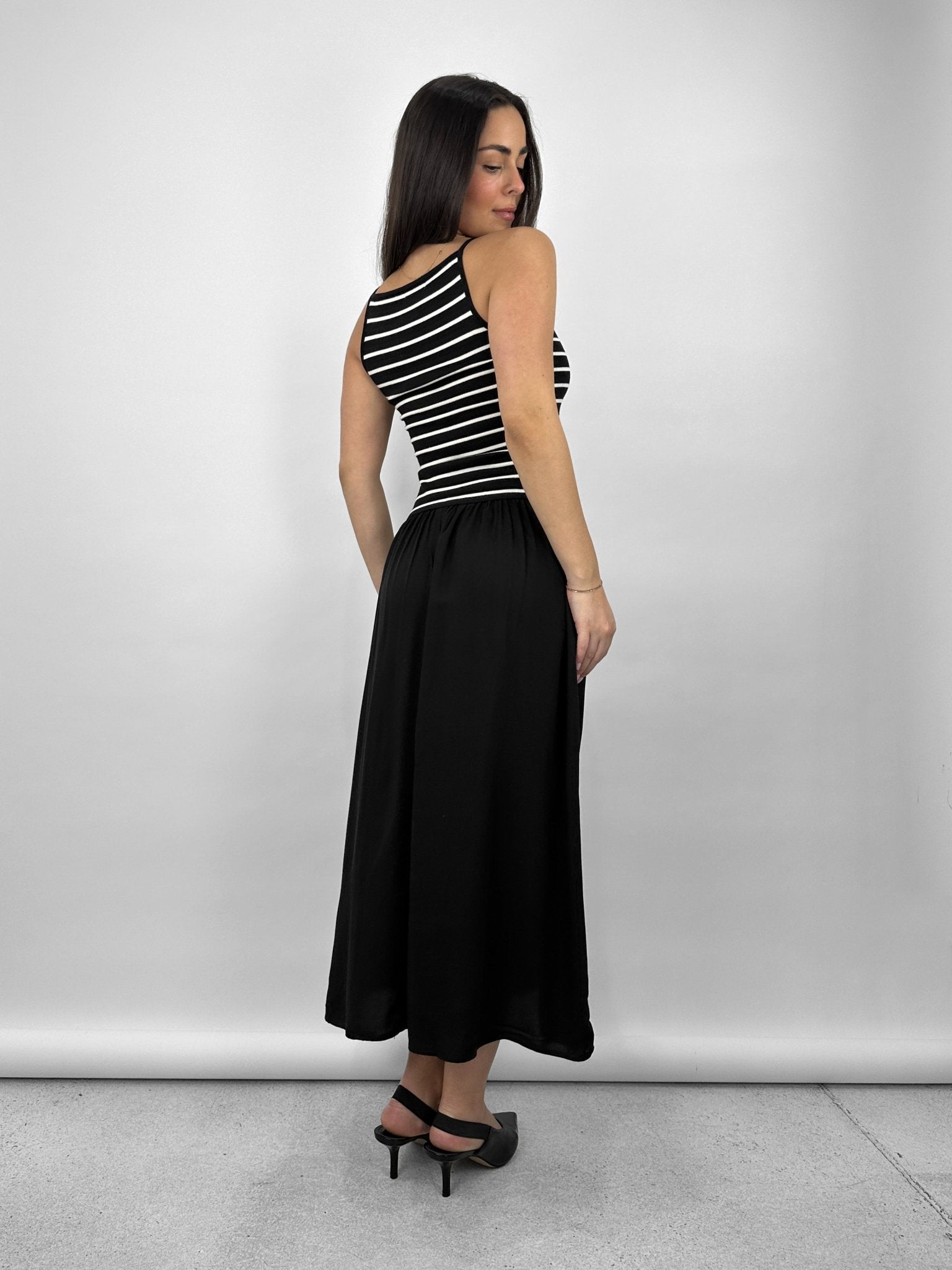 Striped Racer Tank Midi Dress - Vamp Official