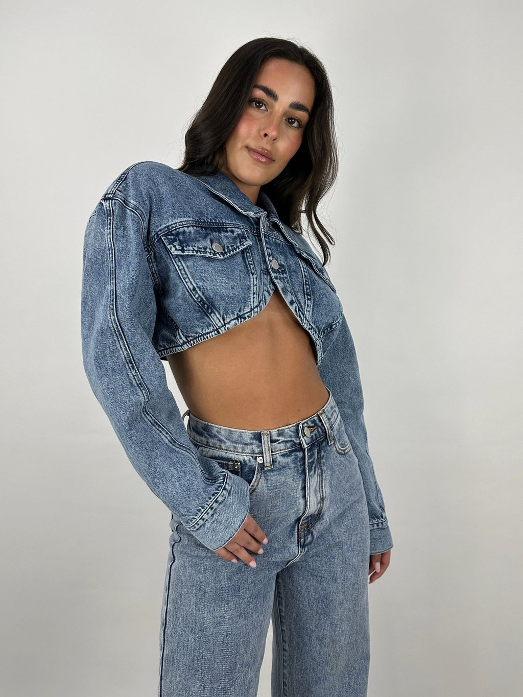 Denim shrug on sale