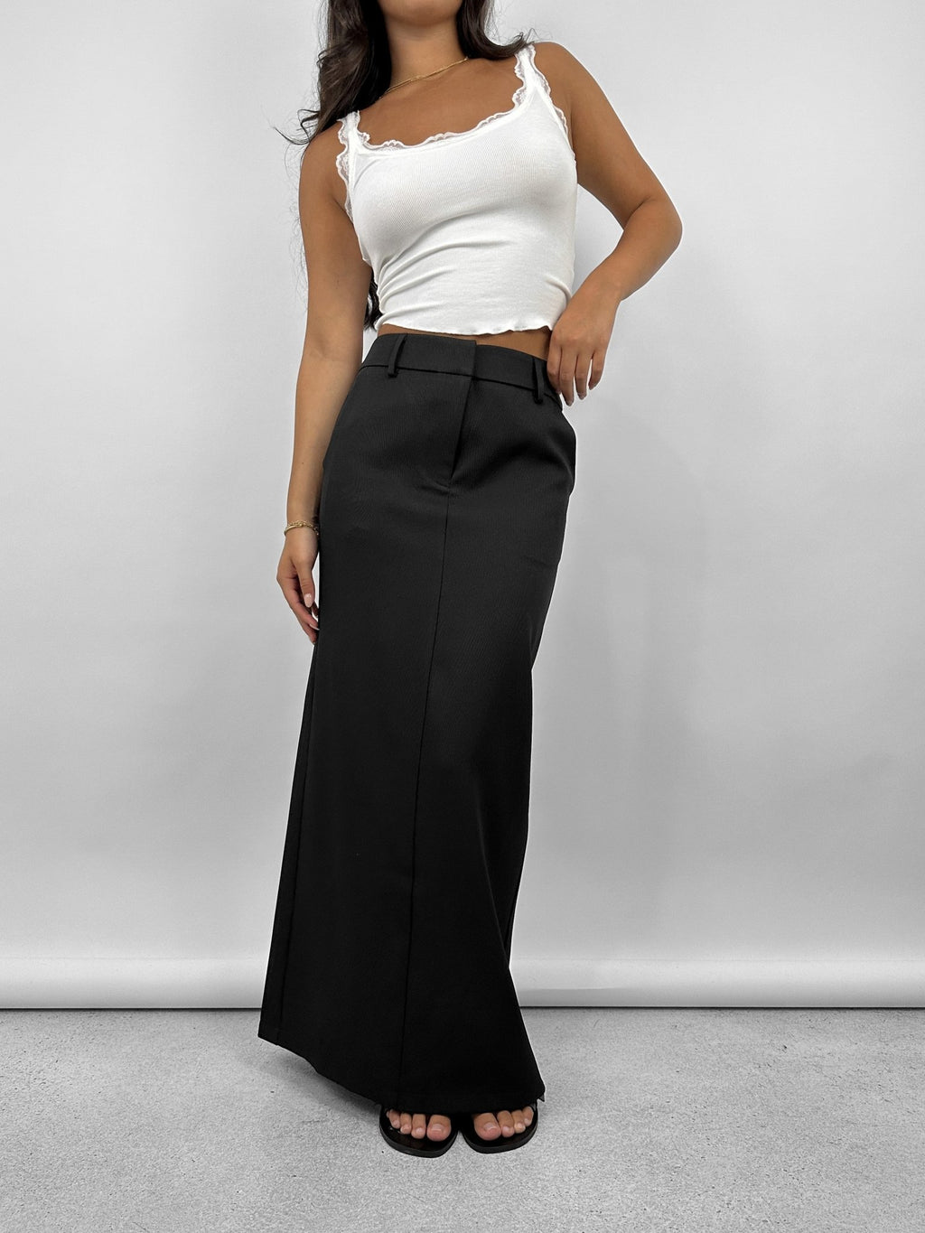 Styling a maxi length trouser skirt - Mademoiselle | Minimal Style Blog